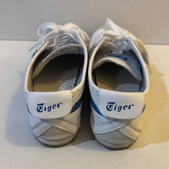 Onitsuka Tiger Mexico 66 White Sneakers with Blue and Red Stripes Size 7 - Picture 5 of 13